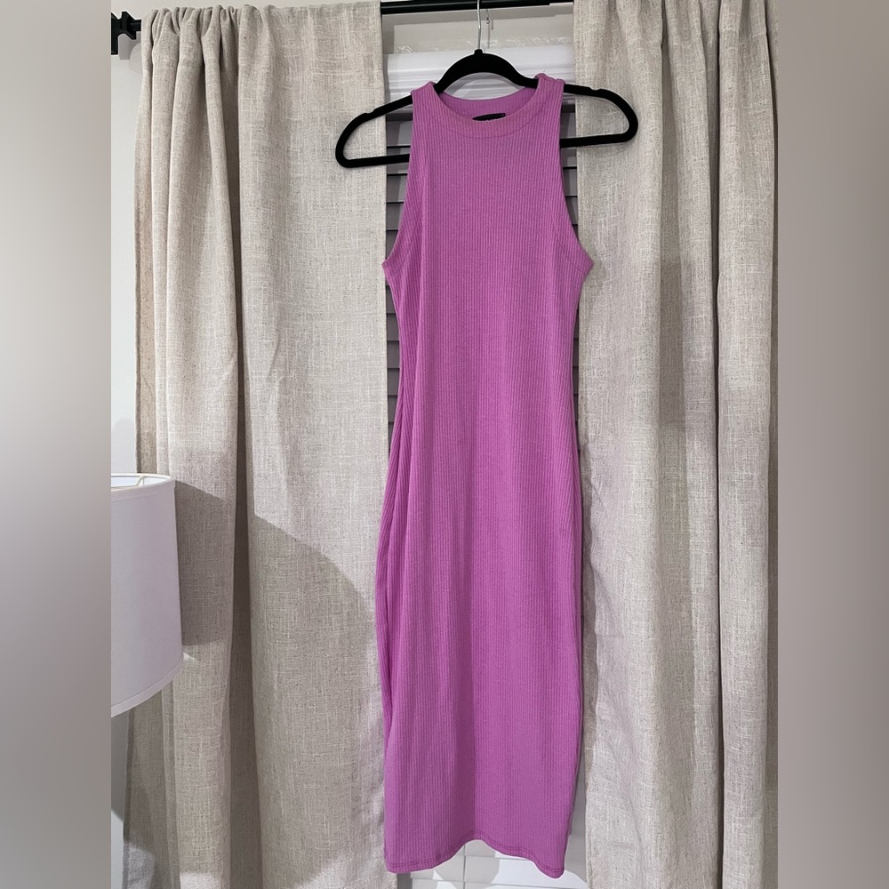 Pink Vici knit midi dress